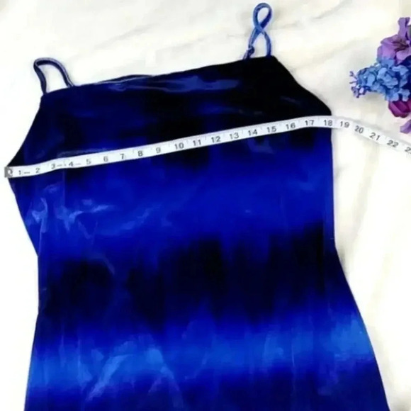 ASOS Maxi Dress Blue Velvet - Picture 3 of 11